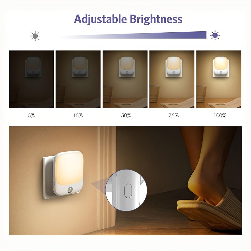 InstaGlow | Nachtlamp met bewegingssensor - Instelbare helderheid voor wandlamp in slaapkamer, kinderkamer en hal