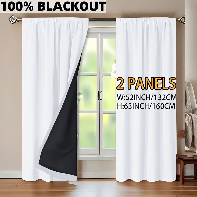 EclipseCurt | 2 stuks verduisteringsgordijnen, 100% lichtwerend, thermisch geïsoleerd