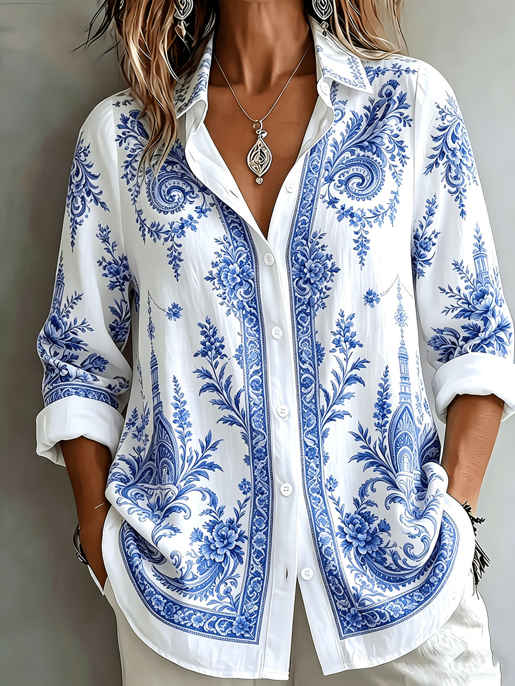Velyn | Casual, elegante damesblouse – Ademende zomerbluis