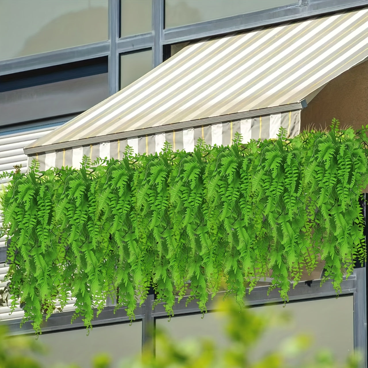 FernScape | 6 stuks grote kunstmatige Boston-varen hangplanten voor binnen en buiten