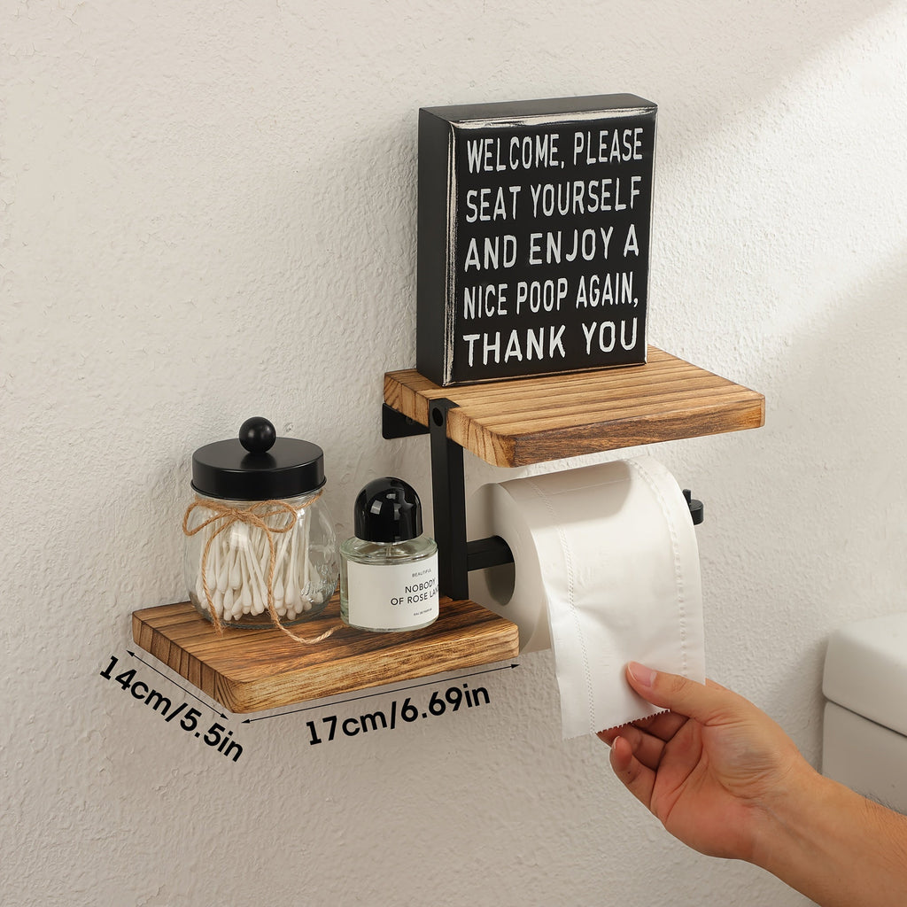 TissueLedge | Houten verticale servettenhouder - Compacte organisator voor keuken en badkamer