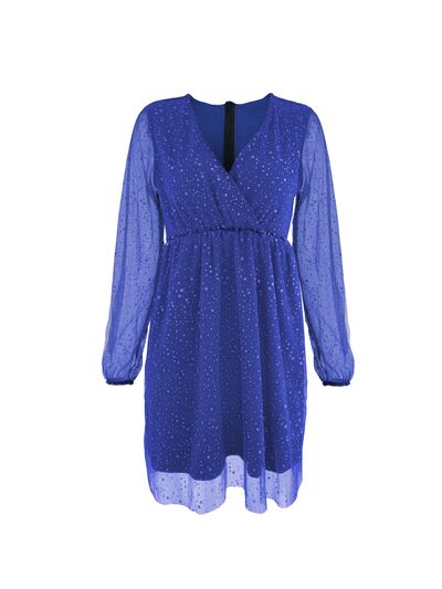 Lysaria |Dames mini jurk met ballonmouwen – Korte jurk met pofmouwen