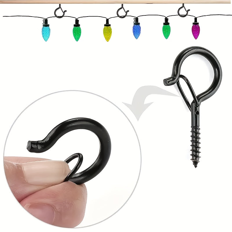 LockHook | Zware Q-haken met veiligheidsslot - Gemakkelijk los te maken ophanghaken voor lampen, windgongs, vogelvoederhuisjes