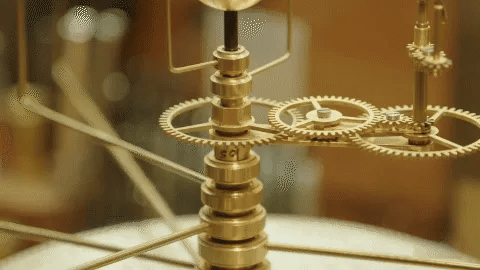 Stellarion | Groot zonnesysteemmodel – Messing en hout Planetaire beweging, educatieve decoratie