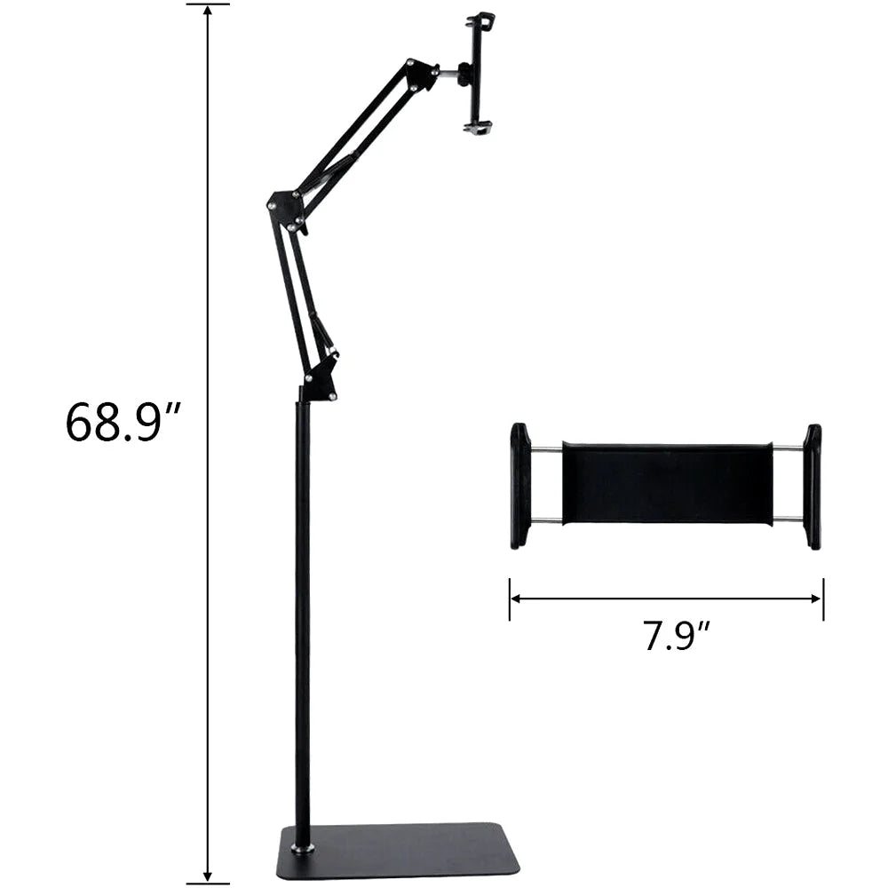 FoldiBase | 360° flexibele, opvouwbare en verstelbare vloerstandaard voor iPad en tablet