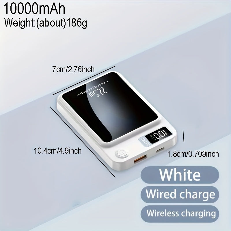 PowerMag | 10000mAh Magnetische Draadloze Power Bank - 22.5W Snel Opladen, Draagbare Lader