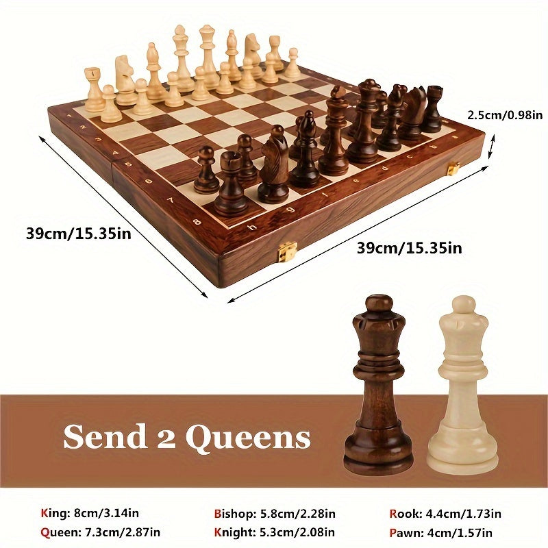 KnightBoard | Premium houten schaakset – geschikt voor toernooien, klassiek bord