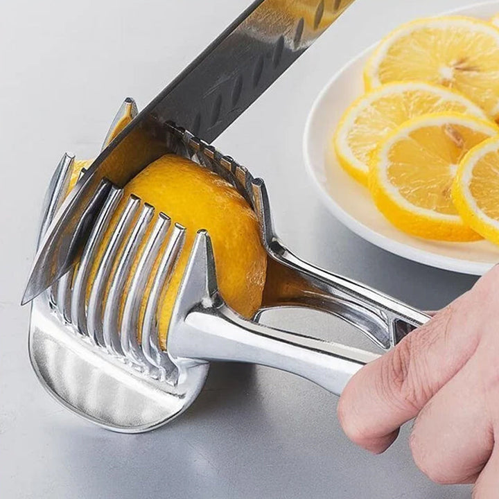 GripSlice | Roestvrijstalen groentesnijderhouder - snijgeleider voor veilig en gelijkmatig snijden
