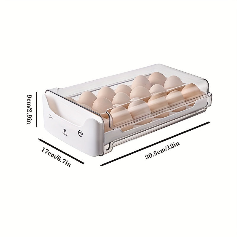 EggVault | Stapelbare eierhouderlade – Transparante keukenorganizer