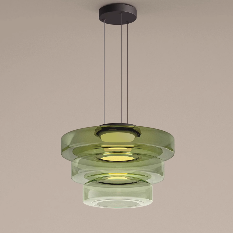 Glowd | Bauhaus glazen hanglamp - LED hanglamp voor moderne woonkamer