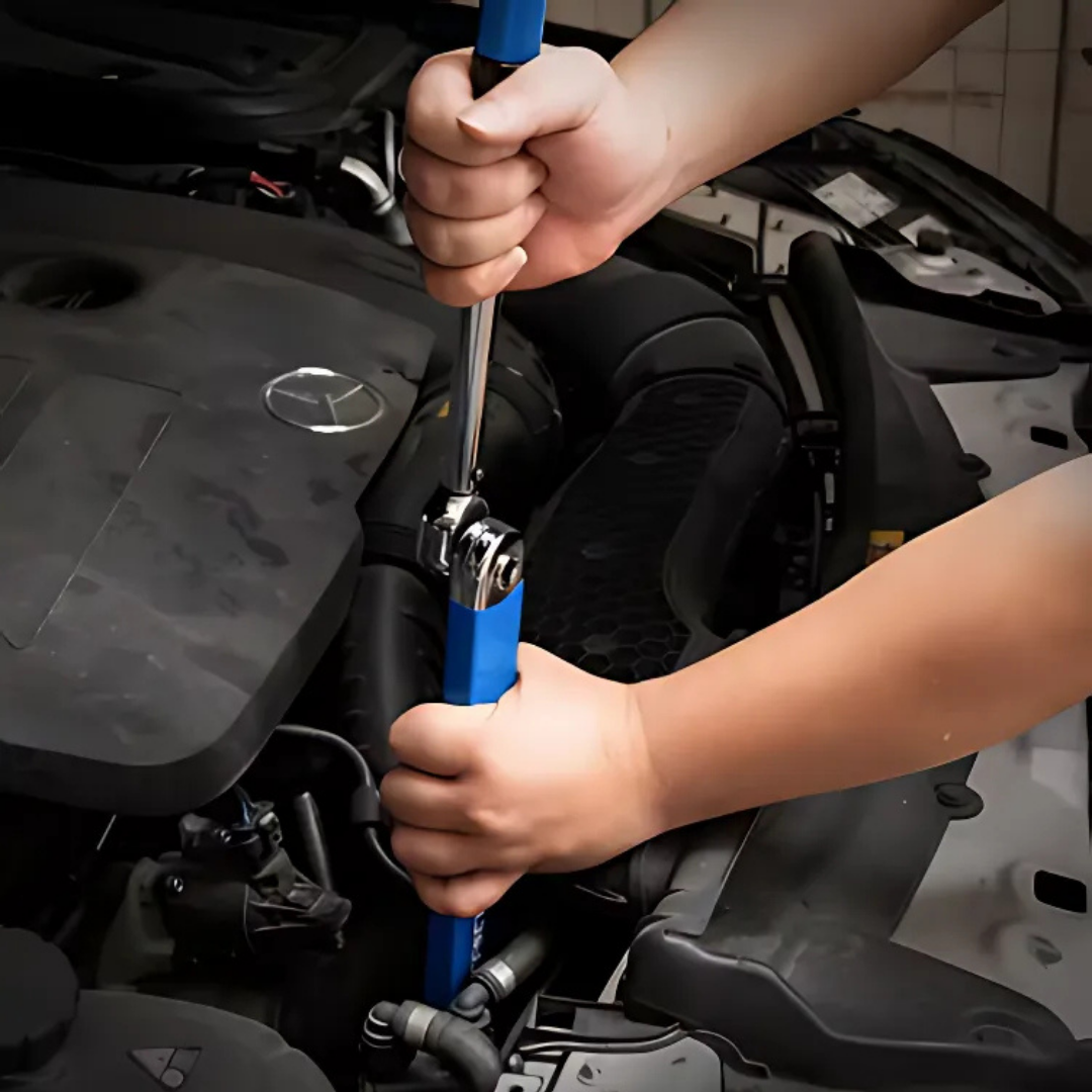 Wrenzo | Offset dubbele steeksleutel – Precisiegereedschap voor moeilijk bereikbare bouten