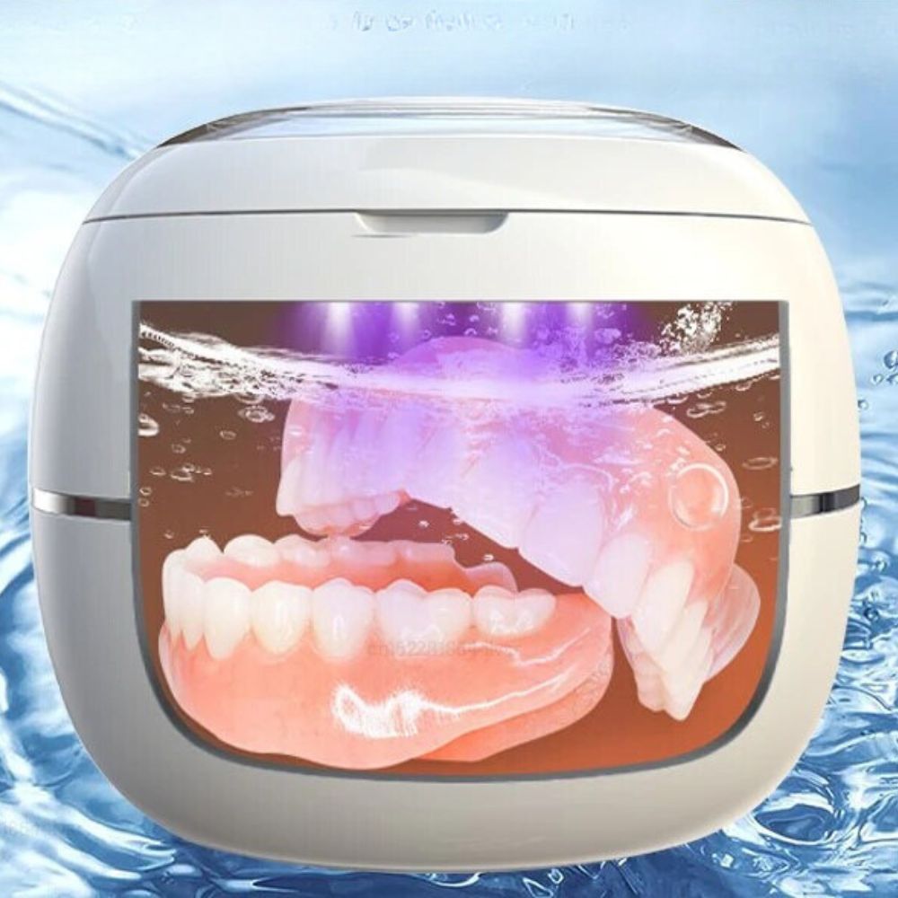 DentaWave | Ultrasone draagbare gebitsreiniger – Compacte, elektrische tandenreinigingsmachine voor kunstgebitten