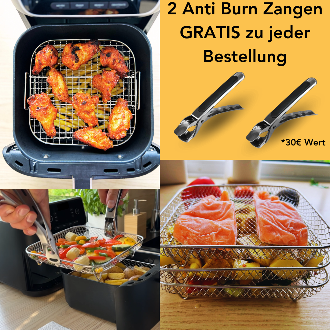 AirRack | Stapelbare Manden voor Luchtfriteuses - Ruimtebesparende Friteuse Accessoires