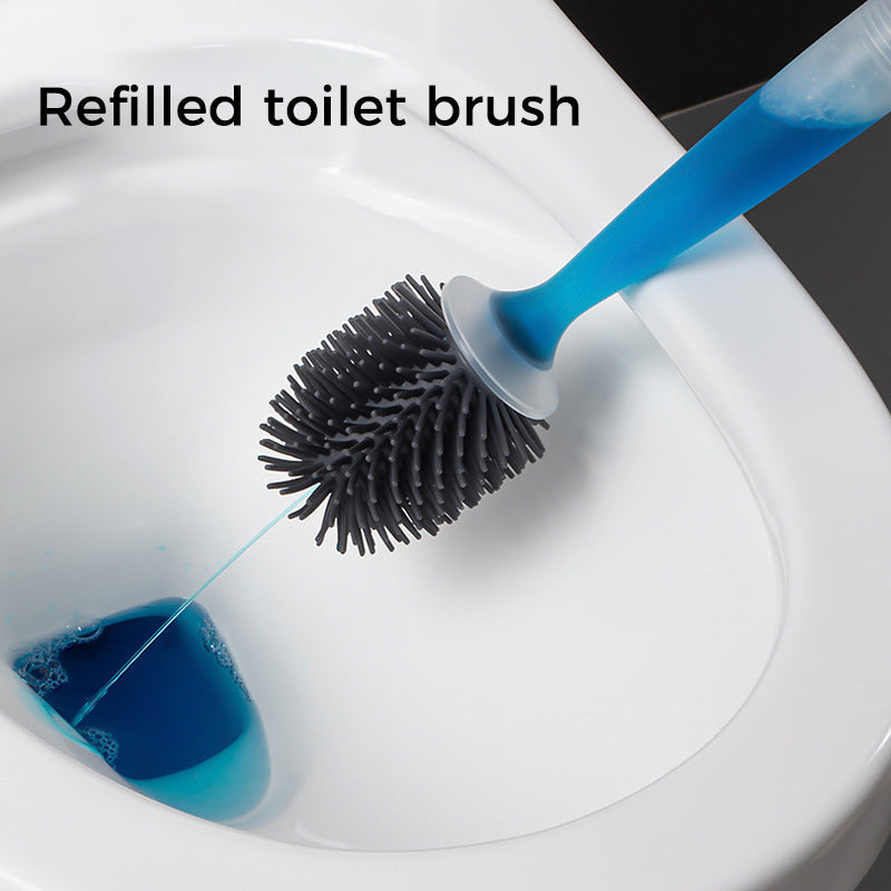 SaniBrush | Siliconen Toiletborstel met Navulbare Dispenserhendel voor Eenvoudige Reiniging & Hygiëne