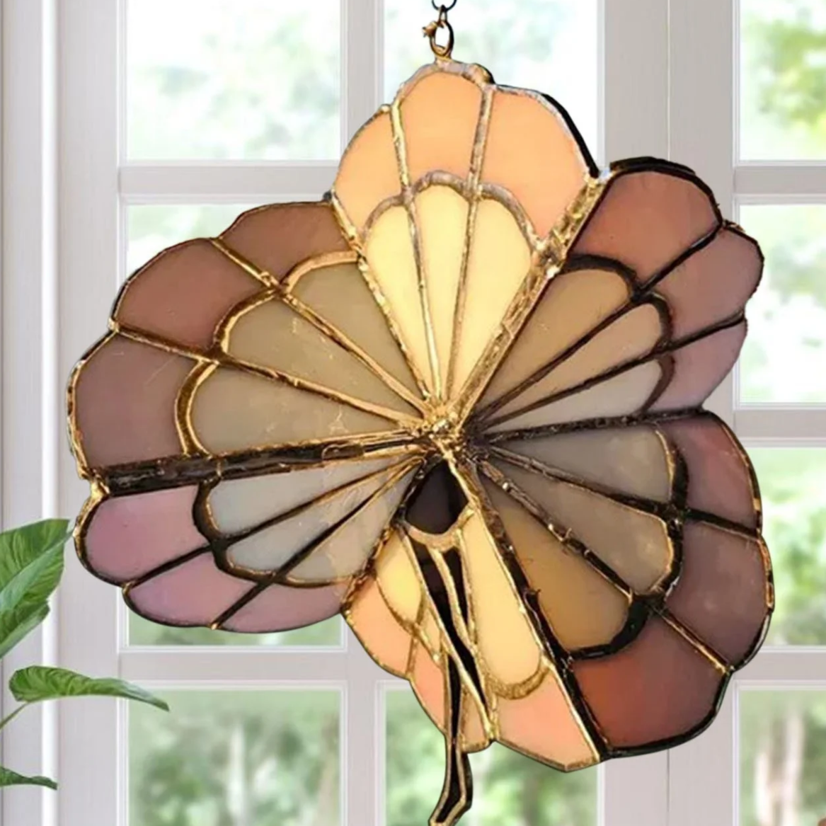 SpinMuse | Dancing Lady Acryl Glas-in-lood Spinner – Tuin windspinner, buiten hangdecoratie, kleurrijke zonnevanger