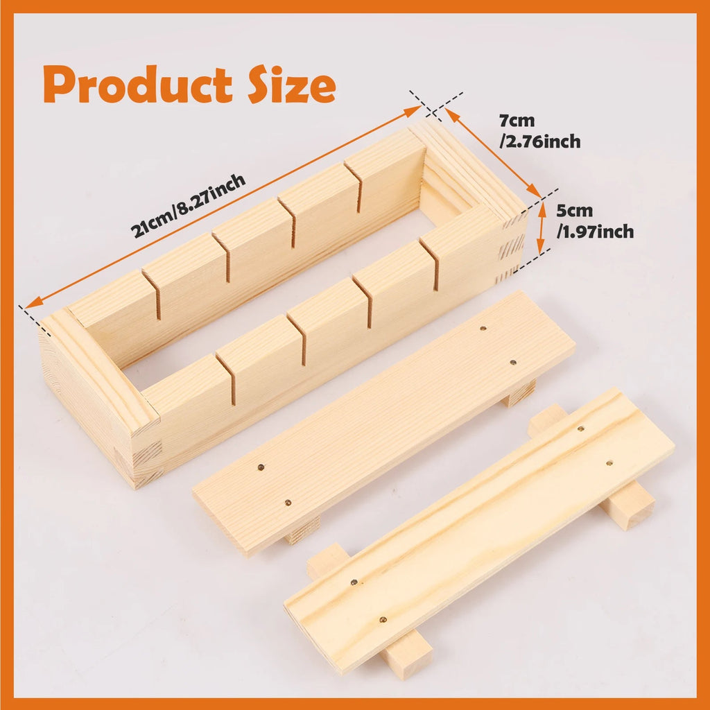 SushiForm | Handgemaakte Houten Sushi Persvorm – Traditionele Oshizushi Maker