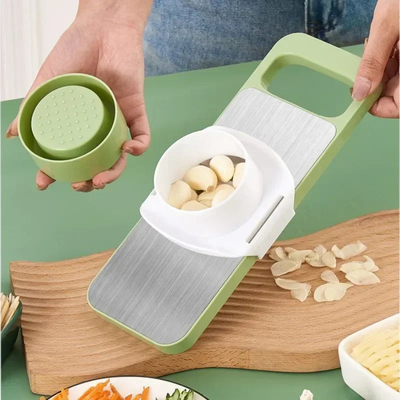 VegCutPro | 5-in-1 Multifunctionele Groentesnijder, Snijder & Hakker met Handbeschermer