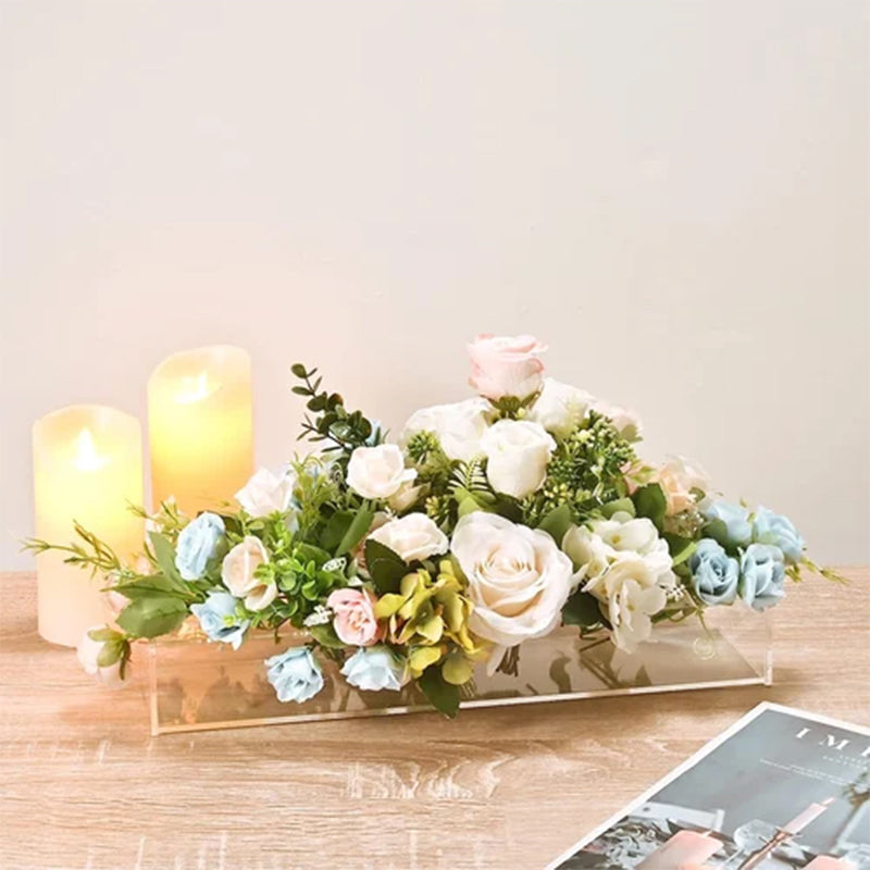 Florix | Acryl bloemenvaas – helder modern ontwerp, duurzaam, 12–18 gaten, elegante woondecoratie