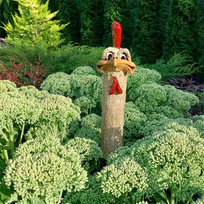 TricksterBird | Grappige Tuindecoratie – Verborgen Langnek Kip/Ostrich Beeld