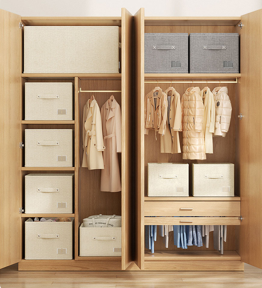 WardroBox | Opvouwbare kledingopbergdoos – Grote stoffen organizer voor beddengoed, kast en kledingkast