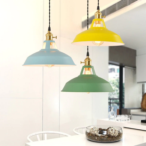 PastelAura | Vintage Pastel Metalen Hanglamp