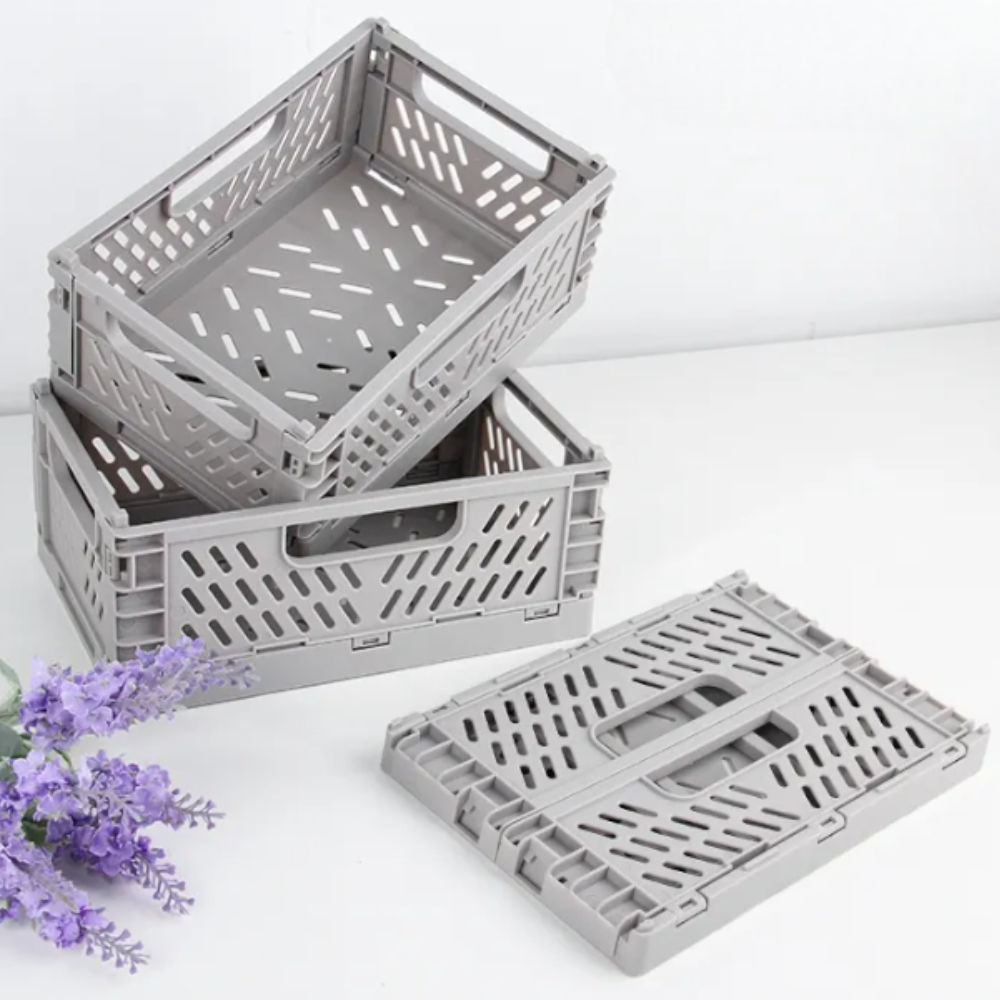 SnapBasket | Opvouwbare Opbergmand – Plastic Organizer voor Bureau, Badkamer & Bureauspullen