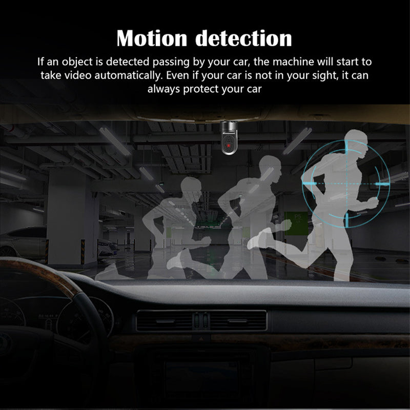 RoadEye | 1080P HD Mini Dashcam - ADAS Veiligheidssysteem, 360° draaiende autocamera, nachtzicht, lusopname