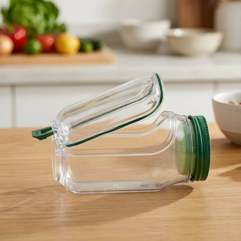 SaladVault | Glazen saladecontainer met deksel – lekvrije lunchpot, saladeschaal met zijopening