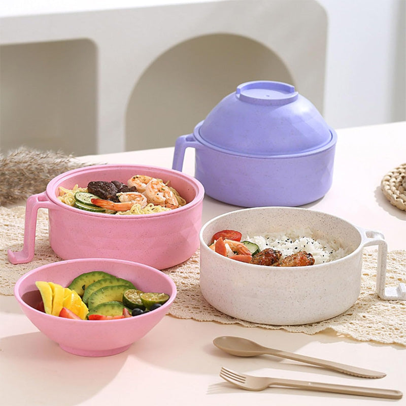 SavorCup | Magnetron Ramen Kom met Deksel & Handvatten - Instant Noodle Cooker, BPA-vrij