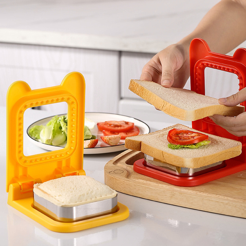 SandwichMate | Sandwich Snijder & Sealer – Roestvrijstalen Snijring, Broodkorstloze Sandwichvorm