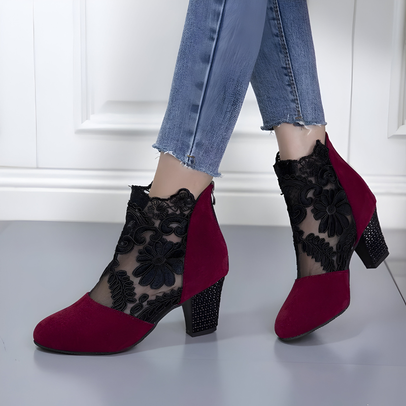 Priya | Elegante damessandalen met hak – Feest- en avondschoenen met enkelbandje