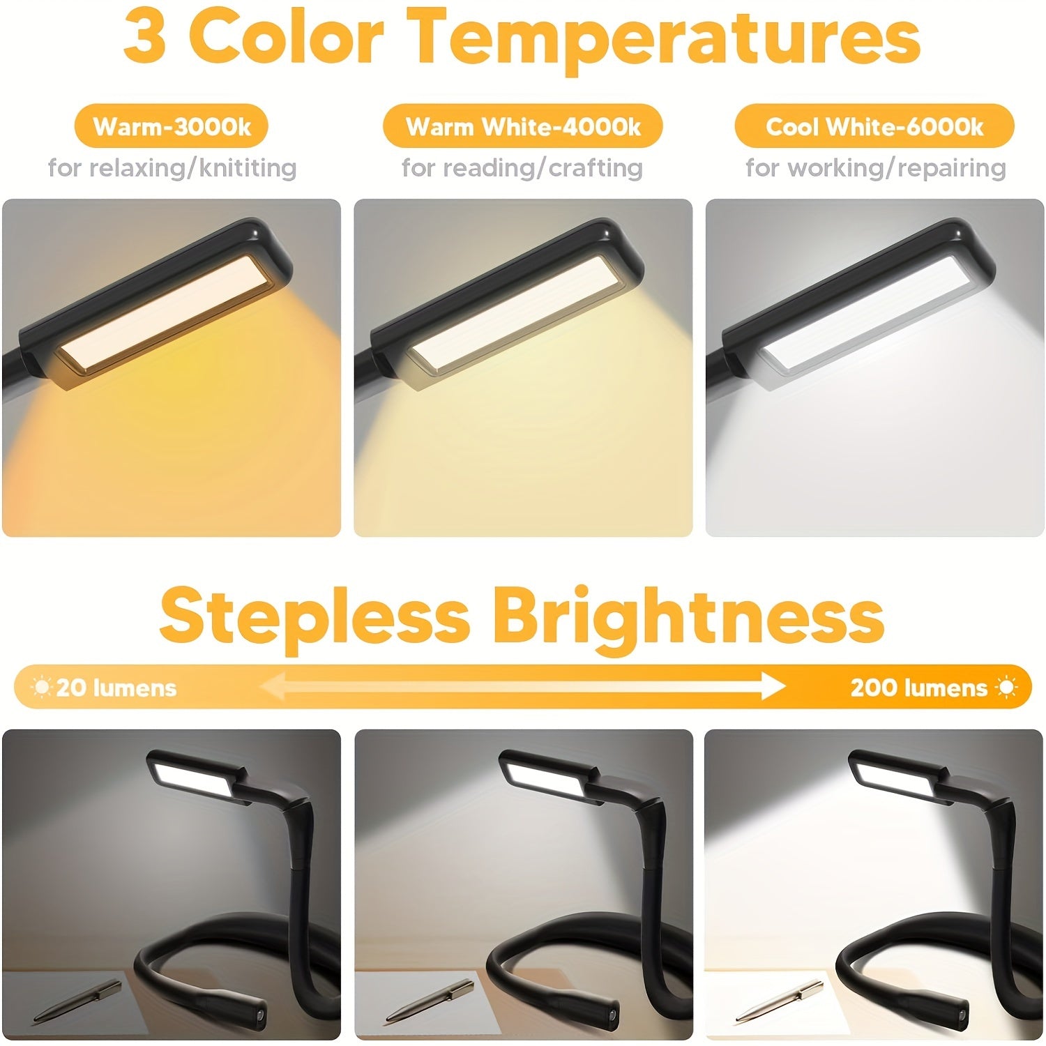 NeckRay | Oplaadbare nekleeslamp – handsfree boeklamp, oogvriendelijke LED,