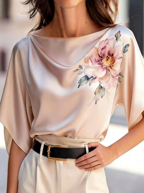 Celynne | Dames-T-shirt met ruime pasvorm – Casual top met korte mouwen in grote maten