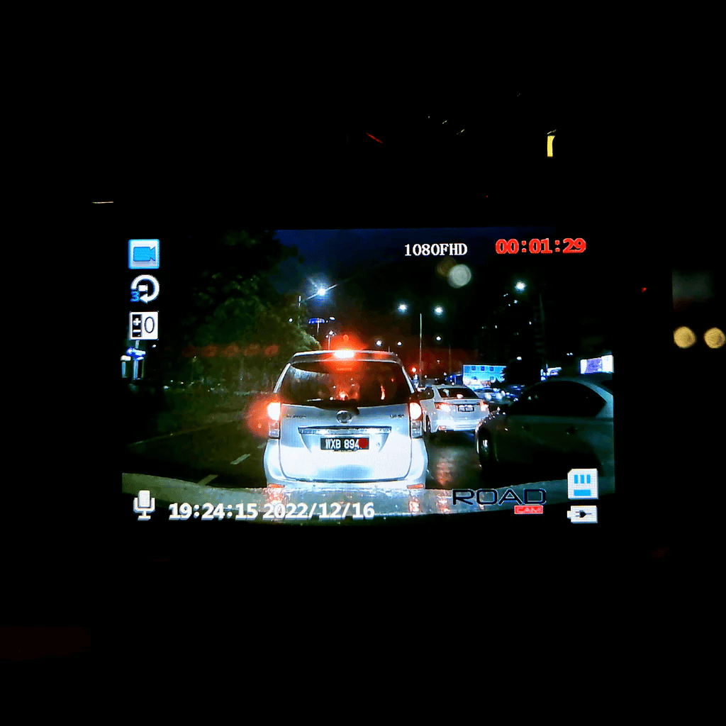 RoadPix | Compacte dashcam met scherm - 1080P Full HD autocamera, lusopname, nachtzicht, parkeermonitor