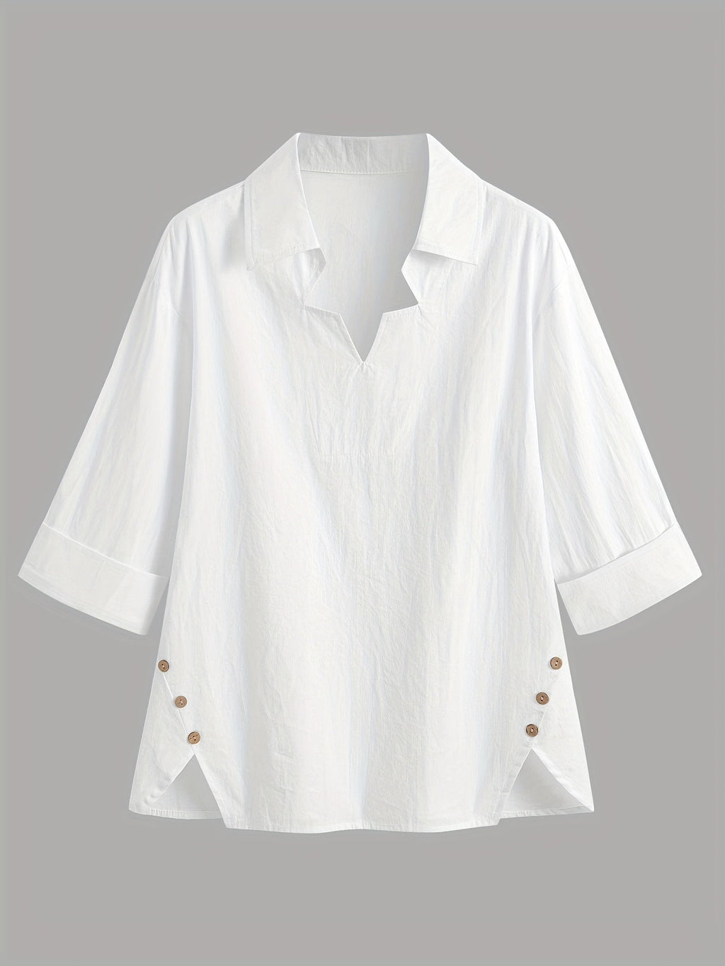 Sela | Ademende zomerblouse voor dames – Casual top met V-hals en losse pasvorm