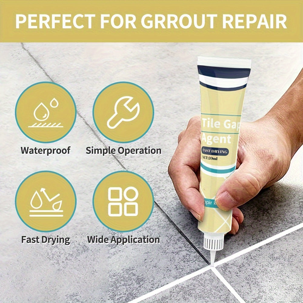 SealMate | Waterdichte Tegelvoegenvuller, Multi-Oppervlak Gel Afdichtingmiddel voor Badkamer, Keuken, Plastic & Hout Compatibel