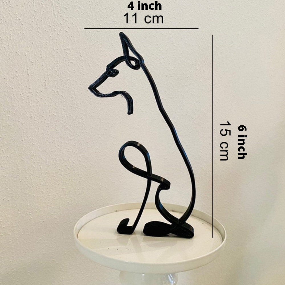Petrix | IJzeren hond- en kattensculpturen – Decoratieve metalen dierenbeeldjes voor huis en tuin
