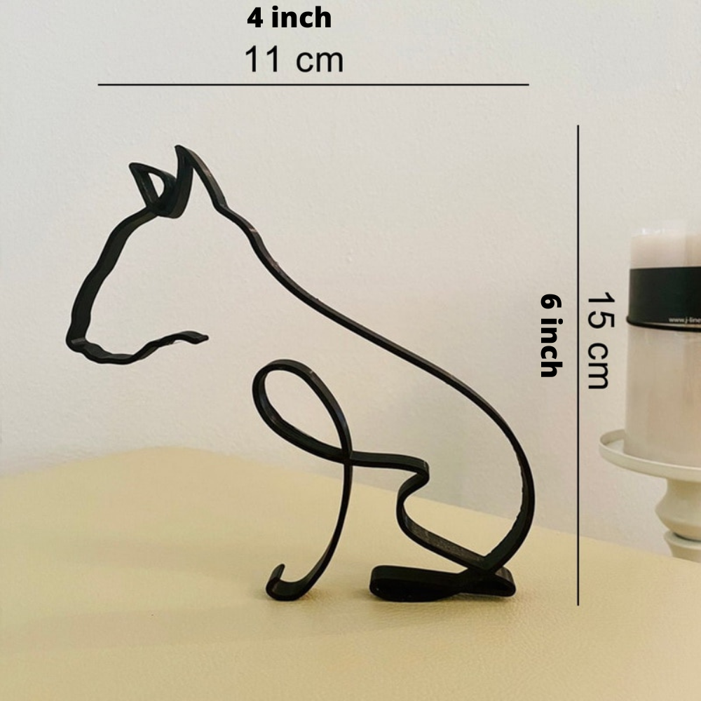 Petrix | IJzeren hond- en kattensculpturen – Decoratieve metalen dierenbeeldjes voor huis en tuin