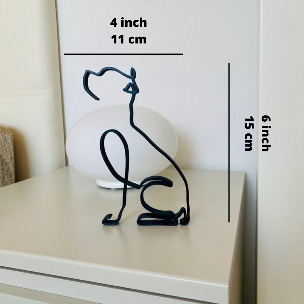 Petrix | IJzeren hond- en kattensculpturen – Decoratieve metalen dierenbeeldjes voor huis en tuin