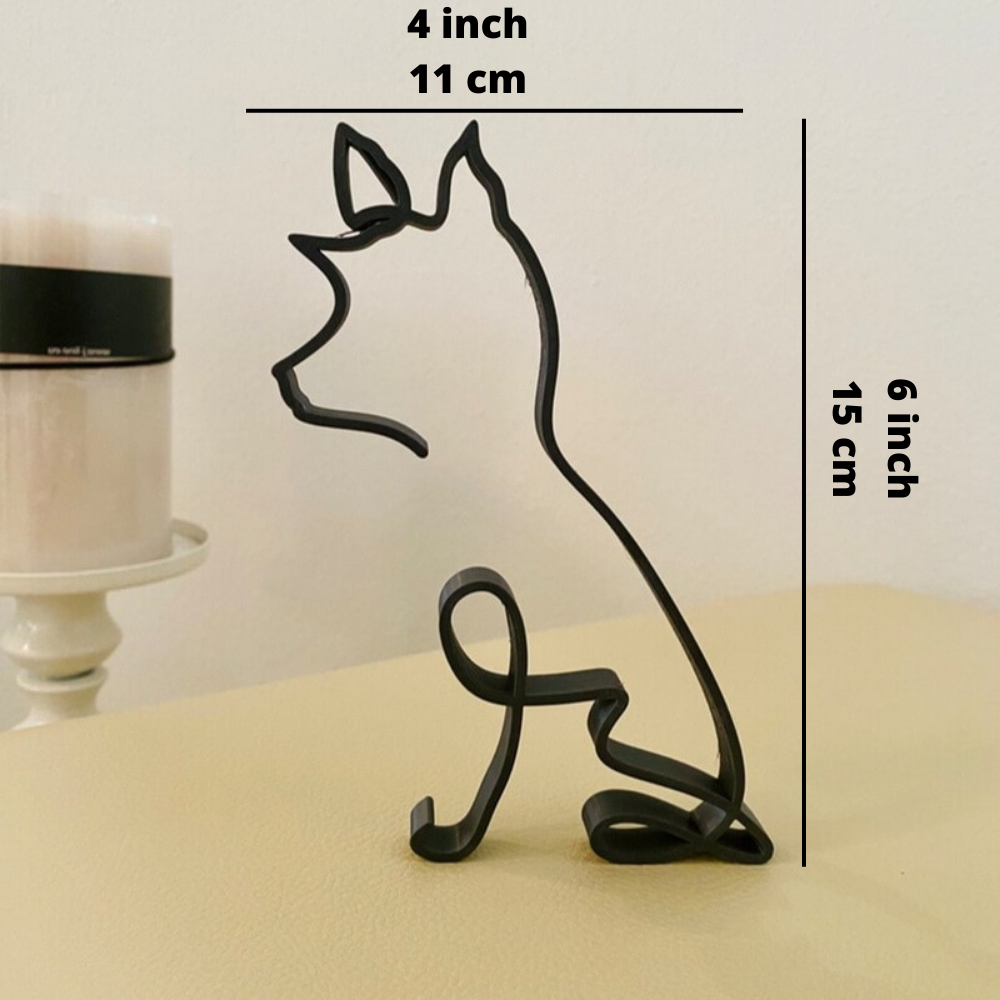 Petrix | IJzeren hond- en kattensculpturen – Decoratieve metalen dierenbeeldjes voor huis en tuin