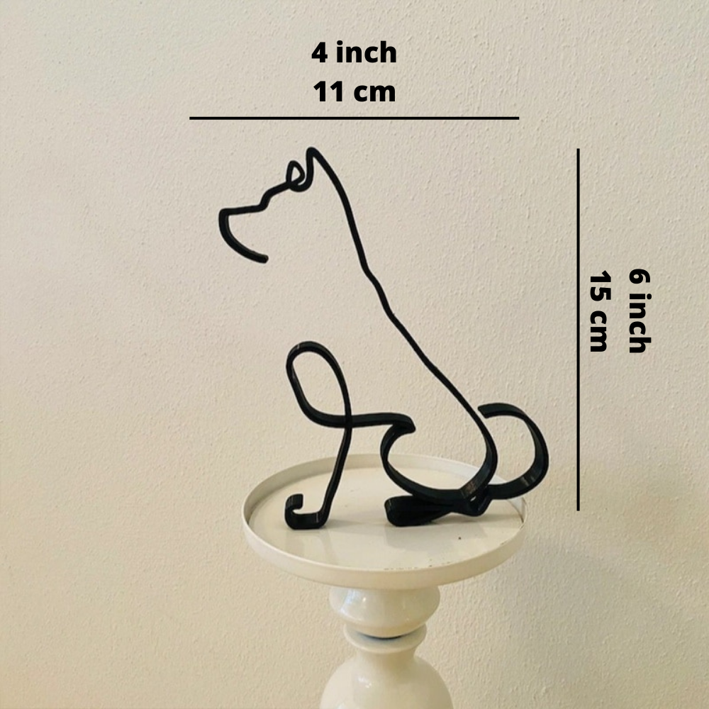 Petrix | IJzeren hond- en kattensculpturen – Decoratieve metalen dierenbeeldjes voor huis en tuin
