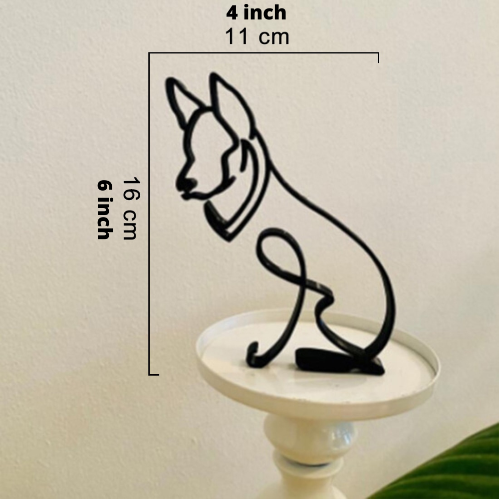 Petrix | IJzeren hond- en kattensculpturen – Decoratieve metalen dierenbeeldjes voor huis en tuin