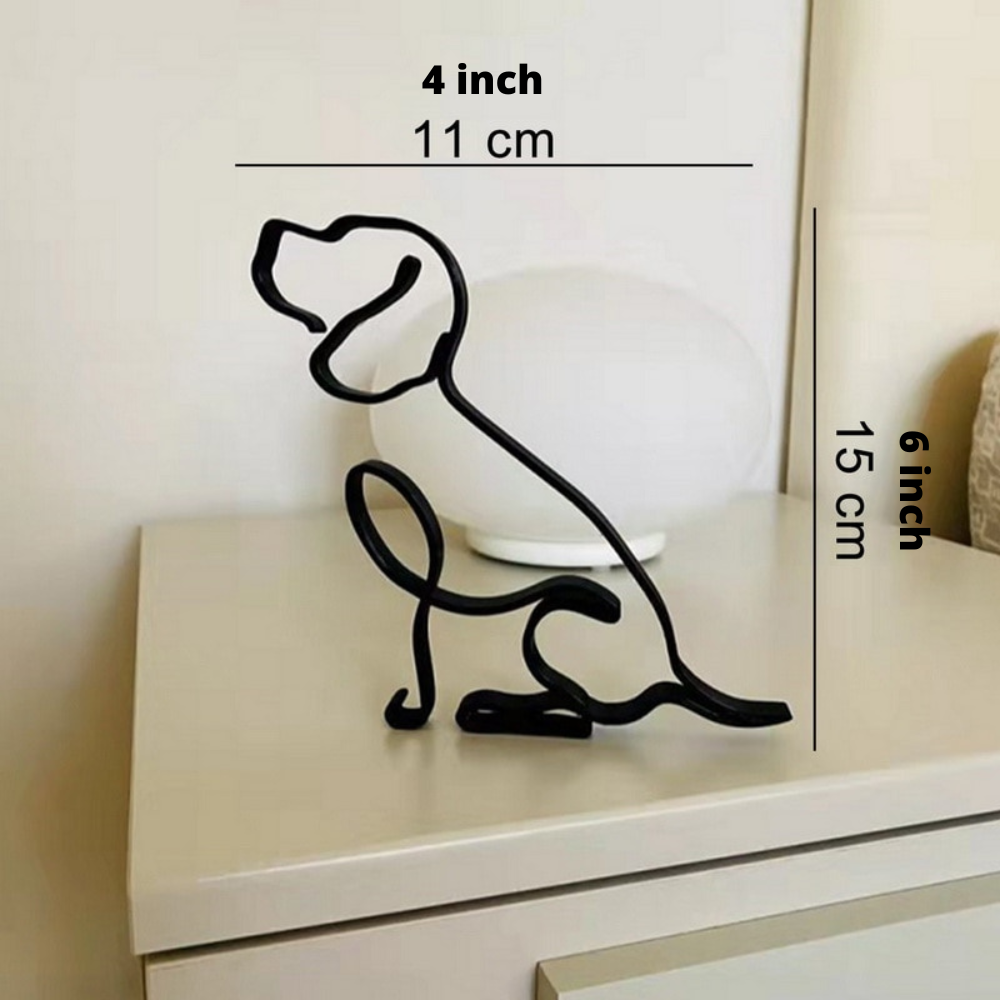 Petrix | IJzeren hond- en kattensculpturen – Decoratieve metalen dierenbeeldjes voor huis en tuin
