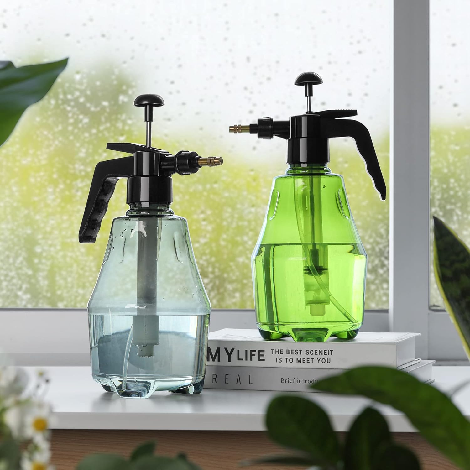 AeroSpray | Handmatige drukspuitfles – Verstelbare tuin- en plantenspuit voor gebruik binnen en buiten