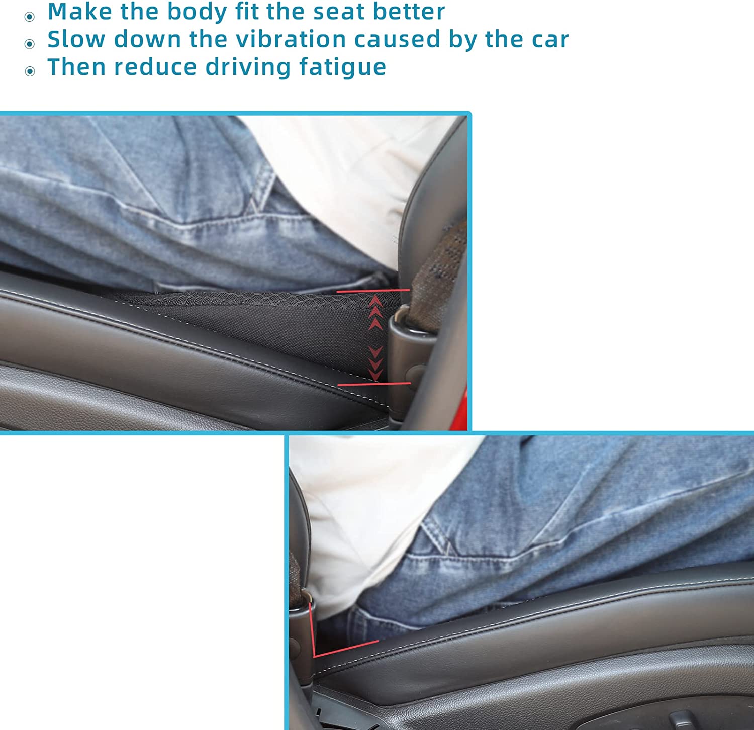 AutoRelief | Orthopedisch autostoelkussen voor volwassenen, lendensteun, traagschuim, reizen & comfort