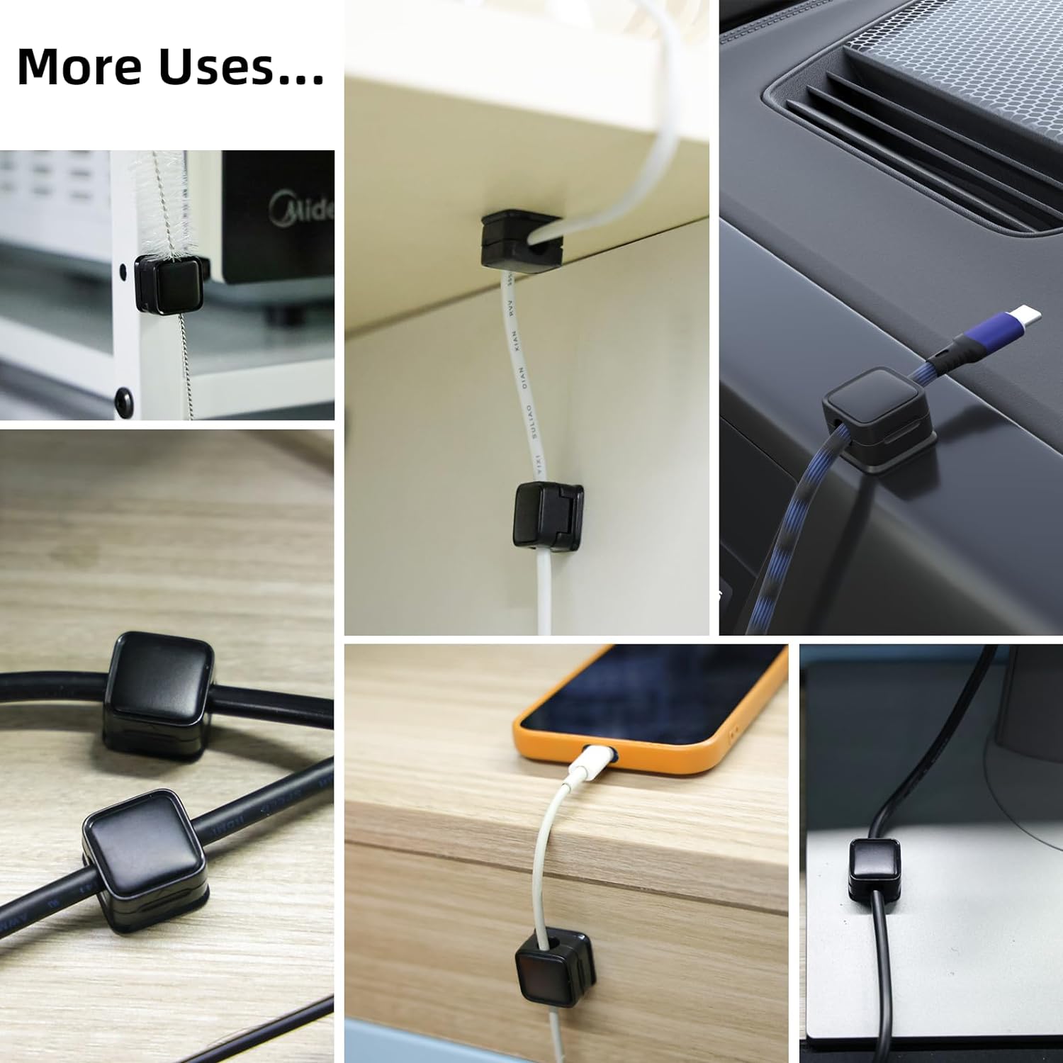 CordMag | Magnetische Kabel Organizer Clip, Bureau Dock Kabelhouder, Netjes Kabelbeheer voor Stroomkabels