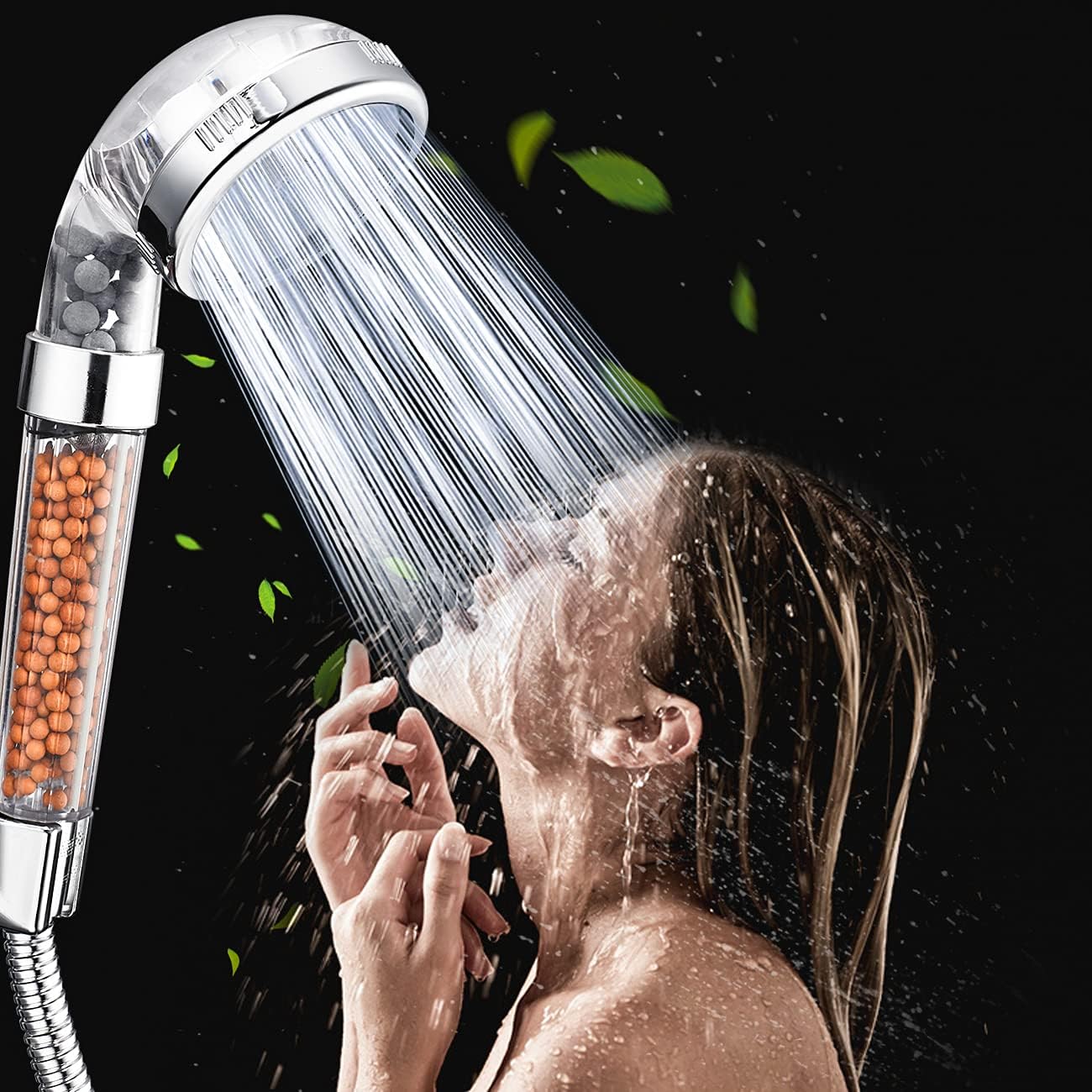 Purion | Premium handdouche met ionenfilter – waterbesparende douchekop met instelbare druk