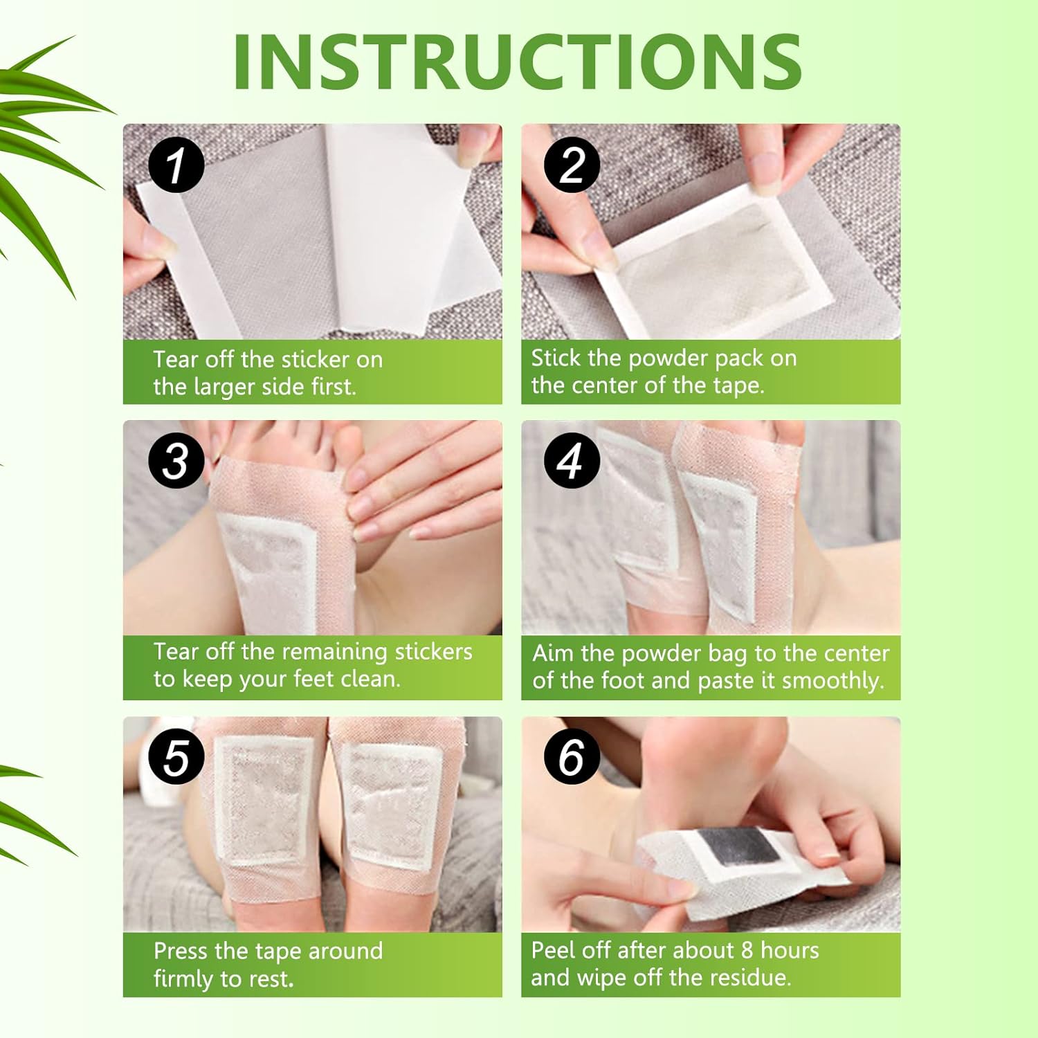 SoleDetox | Detox voetkussentjes - Natuurlijke reiniging en gifverwijdering patches (20 stuks)