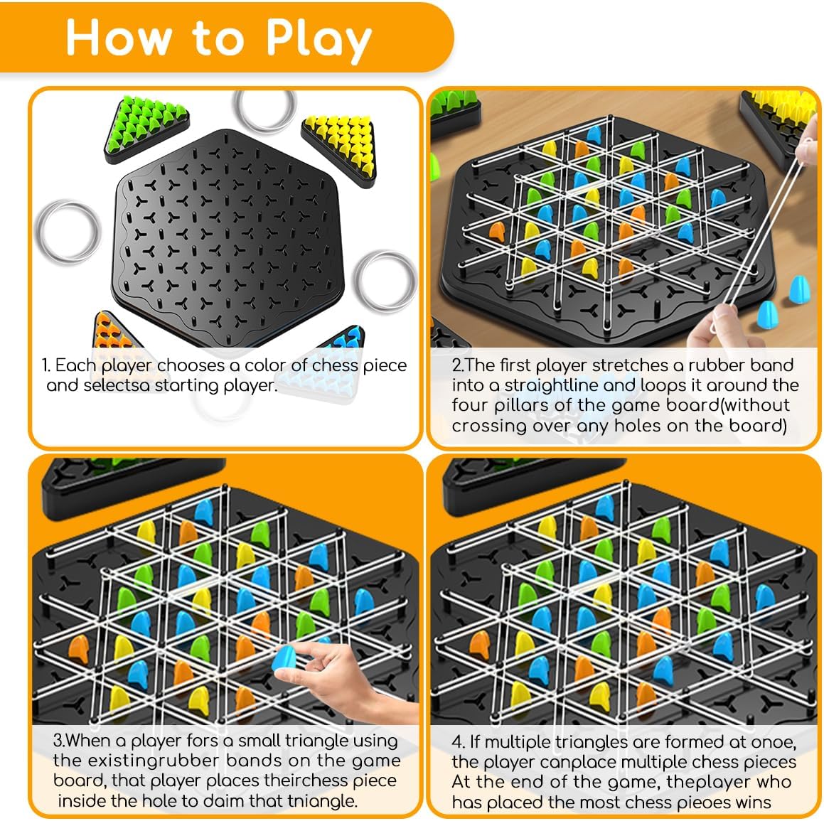 GeoTactix | Driehoekig strategisch bordspel, geometrisch puzzelspel, logisch denkspel