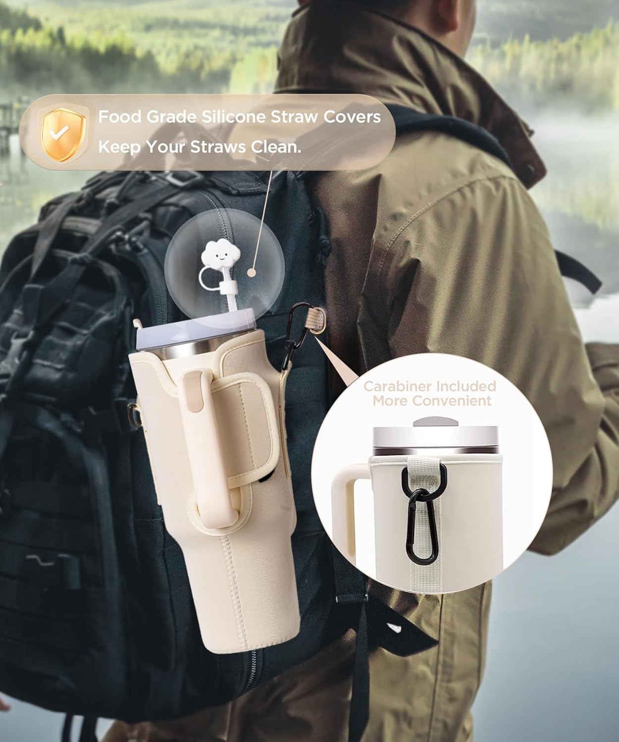 TumblerPod | Bekerhouder voor Stanley Tumbler - Universele autohouder, morsbestendig, verstelbaar